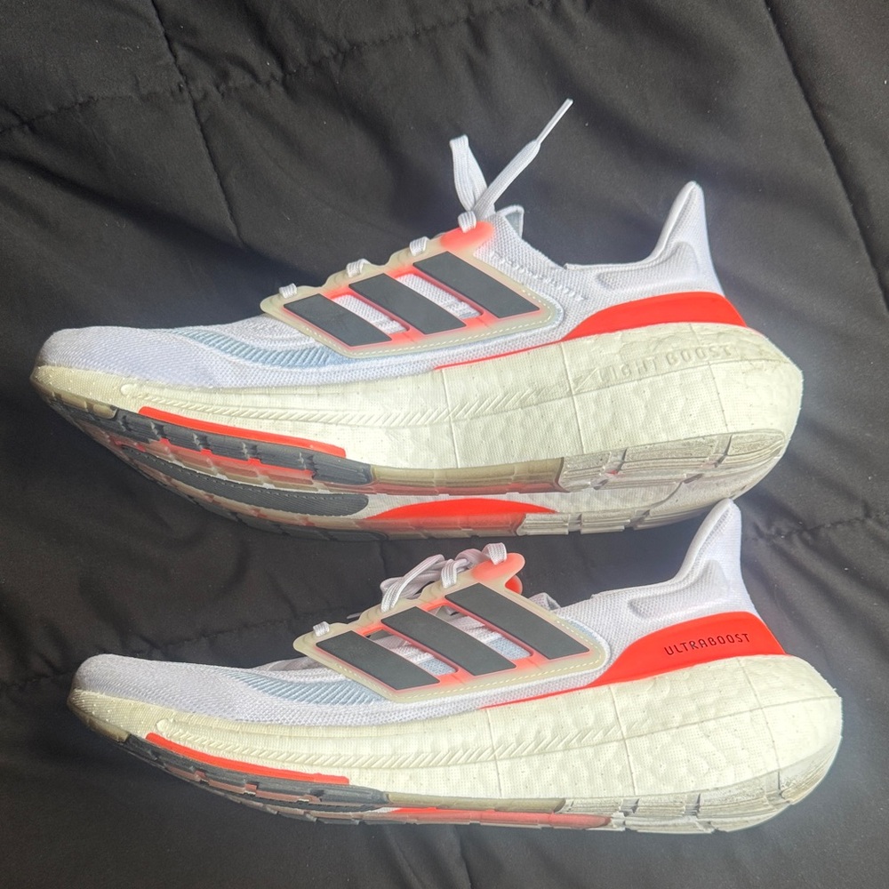 Adidas Ultraboost white and orange Running Shoes